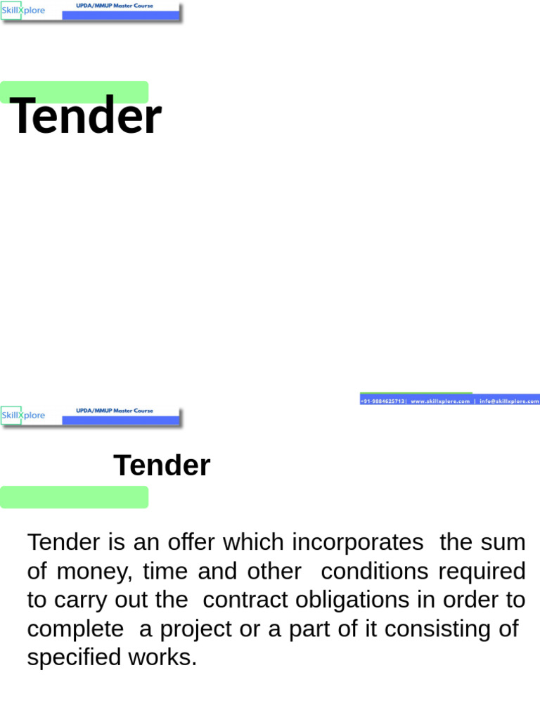 Comprehensive Guide to Tendering Process | PDF | General Contractor ...