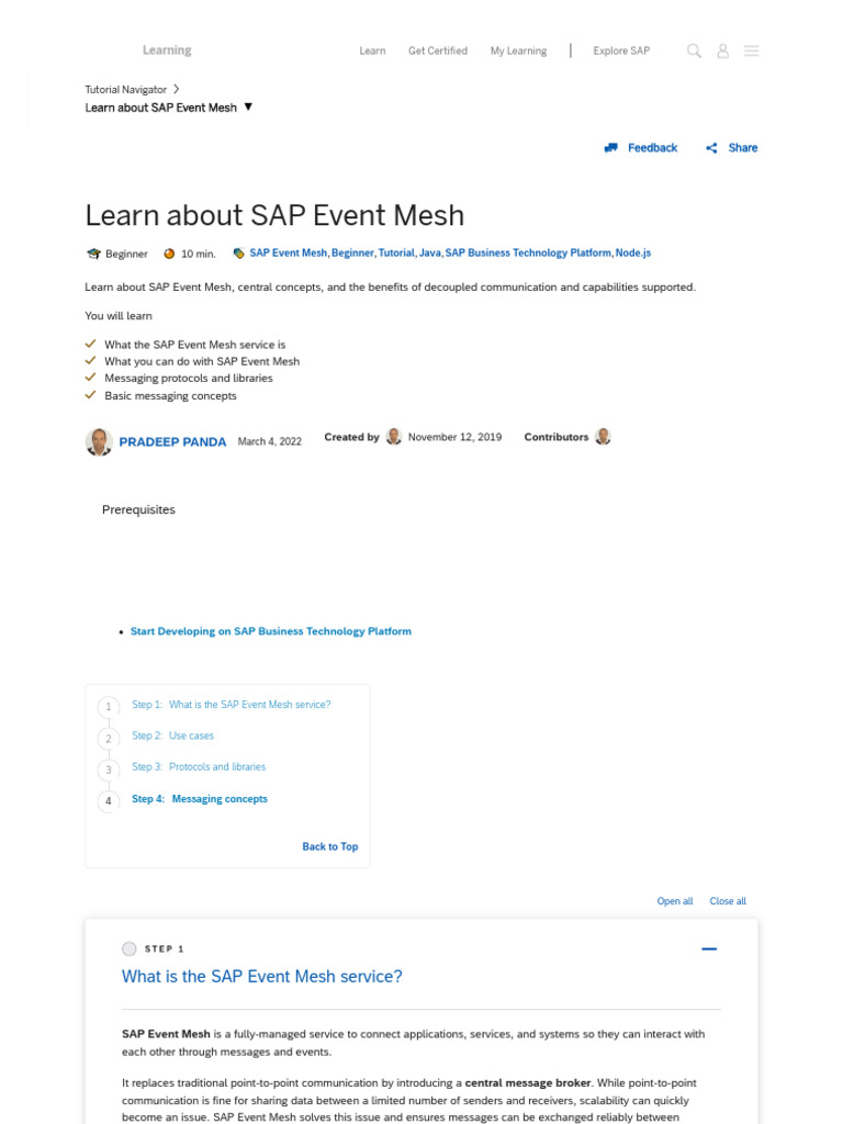 SAP Event Mesh Tutorial for Beginners | PDF | Computer Networking ...