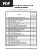 Check List de Manutenção Preventiva