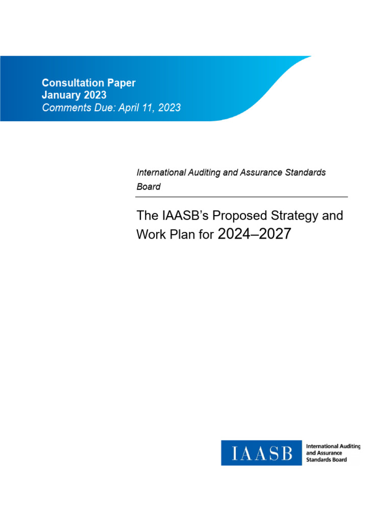 IAASB 2024-2027 Strategy Consultation | PDF | Audit | Sustainability