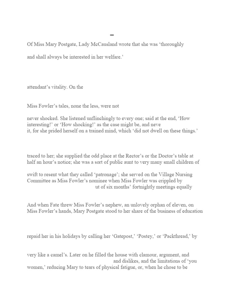 Mary Postgate: A Life of Service | PDF