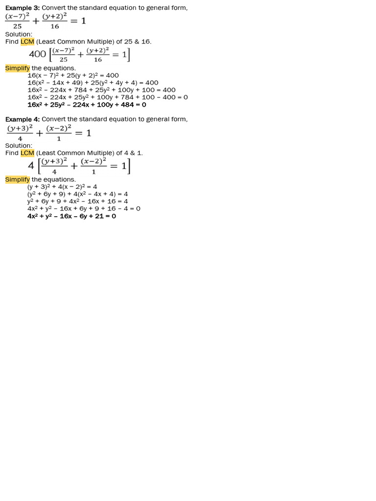 Algebra Tricks for Equation Conversion | PDF