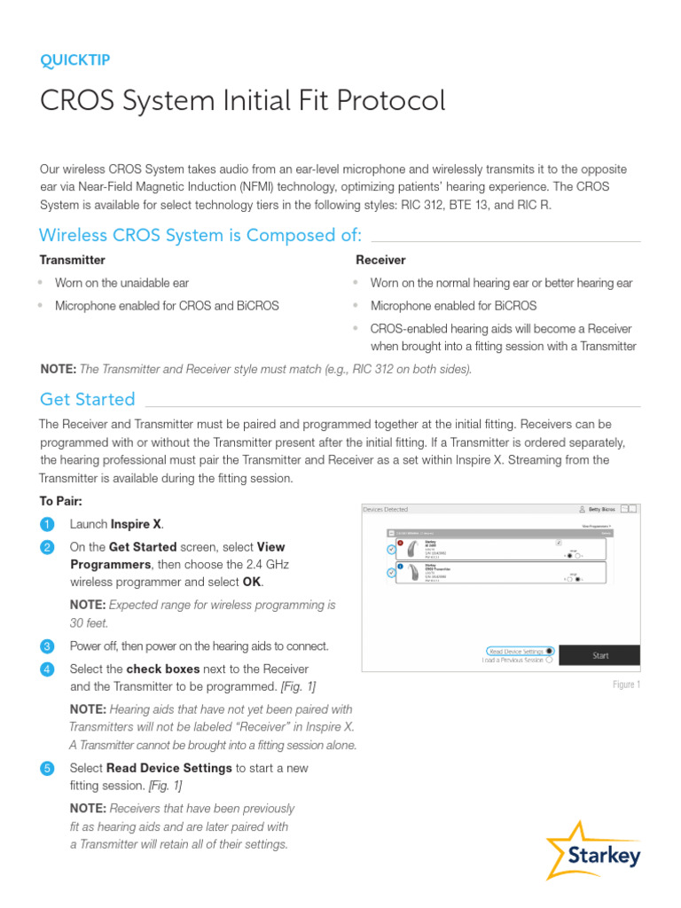 Wireless CROS Hearing Aid Setup Guide | PDF | Hearing Aid | Transmitter