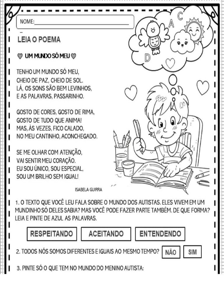 Poema - Autismo | PDF