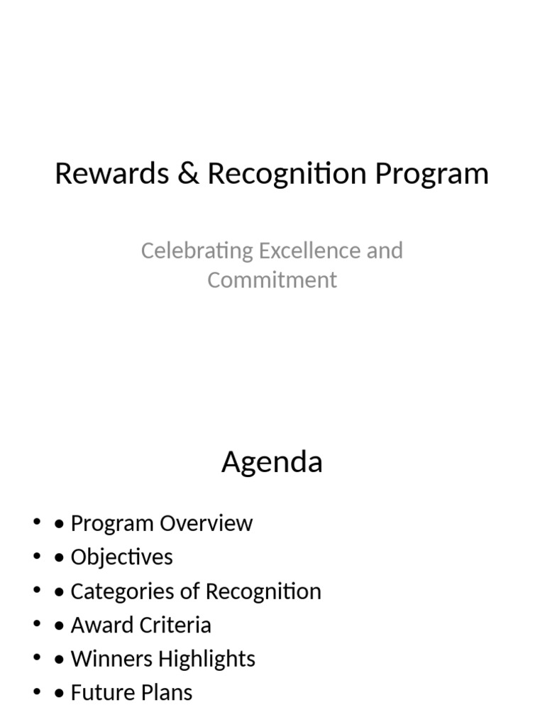 Rewards and Recognition Template | PDF