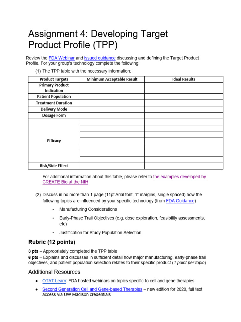 Assignment 4 - TPP Development | PDF