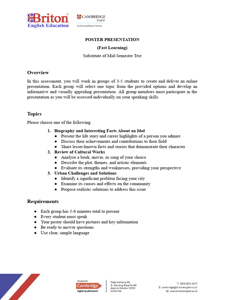 Group Presentation Guidelines | PDF