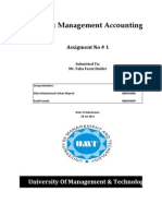 Cost & Management Accounting: University of Management & Technology