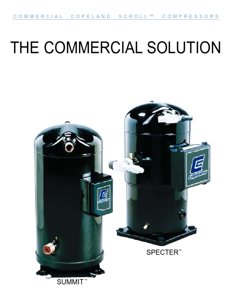 Copeland ZR Series Scroll Compressors | PDF | Evaporation | Mechanical ...