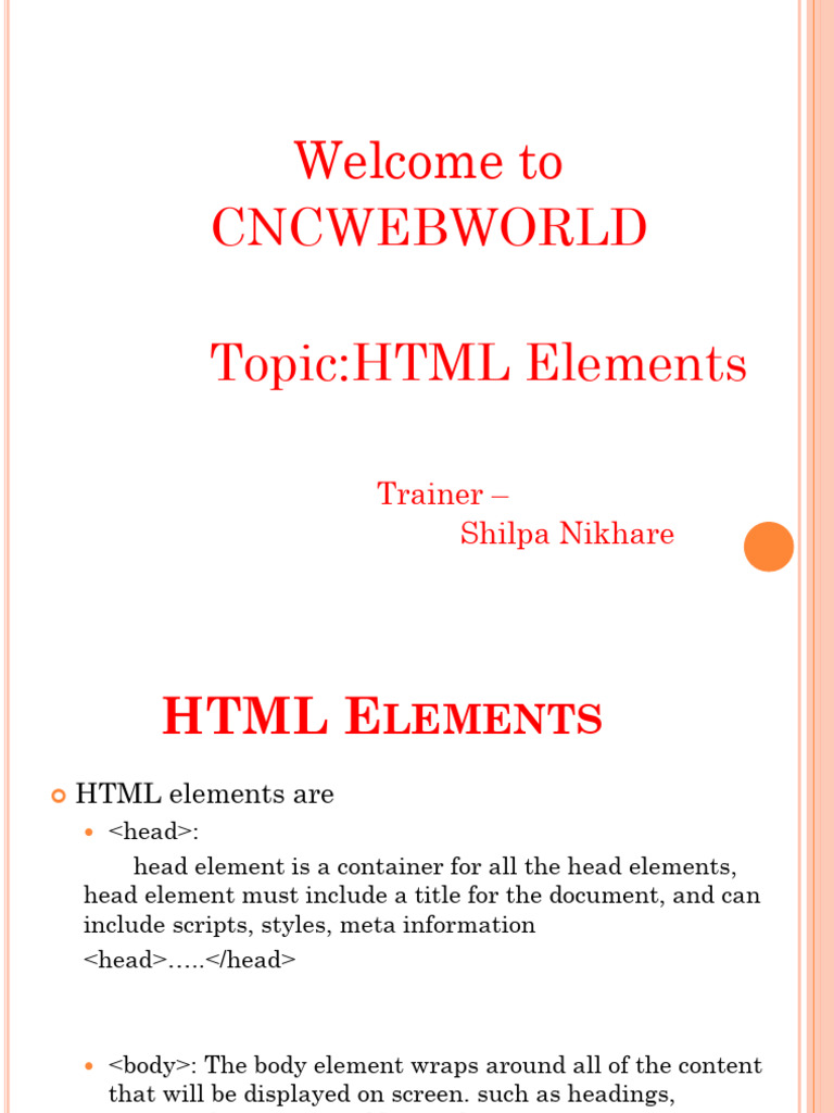 Understanding HTML Elements and Metadata | PDF