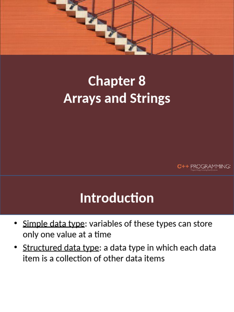 C++ Arrays and Strings Overview | PDF | Computer Program | Programming