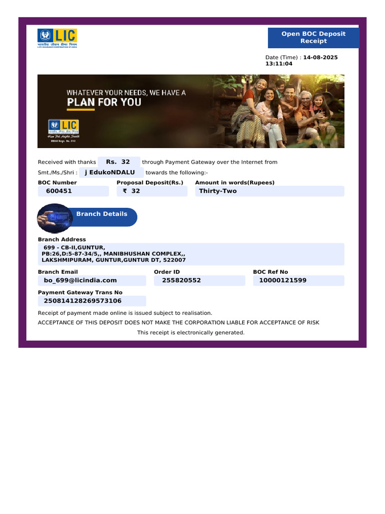 BOC Deposit Slip Instructions | PDF