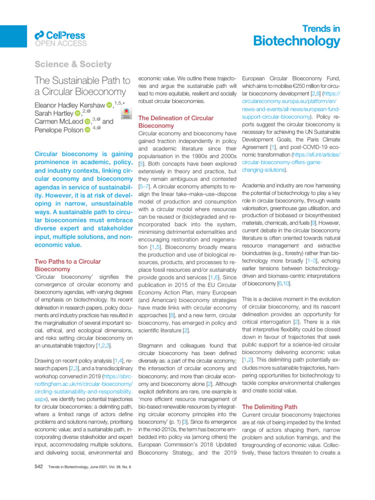 Sustainable Circular Bioeconomy Paths | PDF | Sustainability | Economies