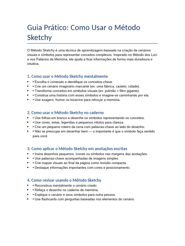 Guia Metodo Sketchy | PDF