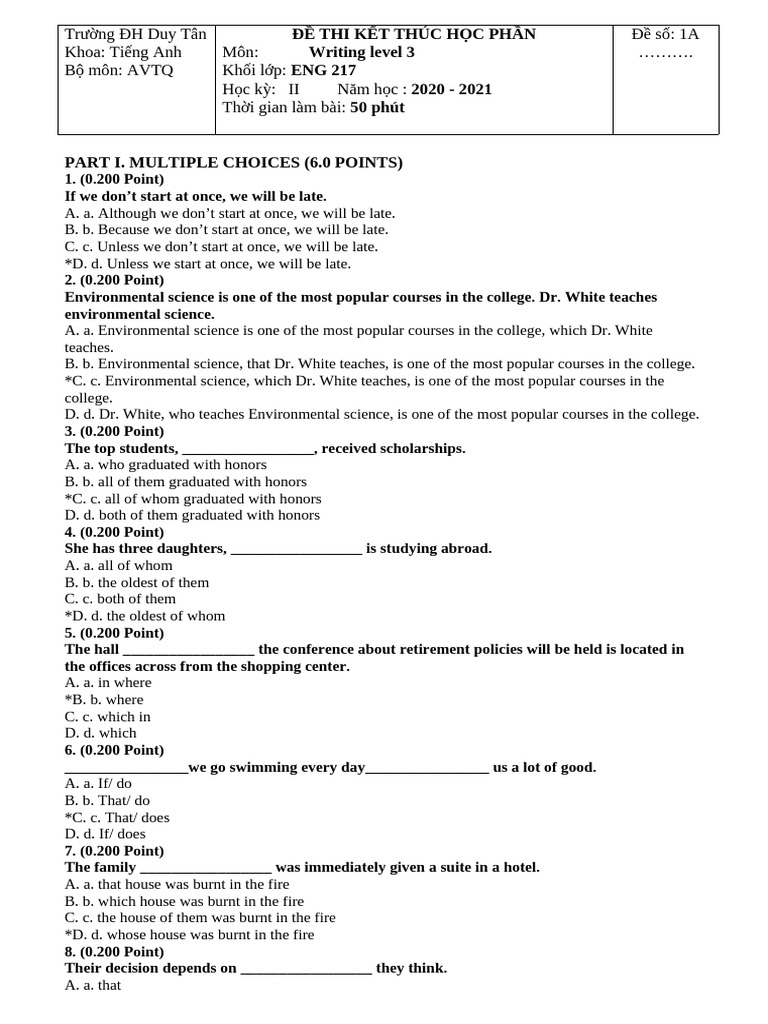 Final Exam Eng217bl 2021s 236cf 1 | PDF | Linguistic Morphology ...