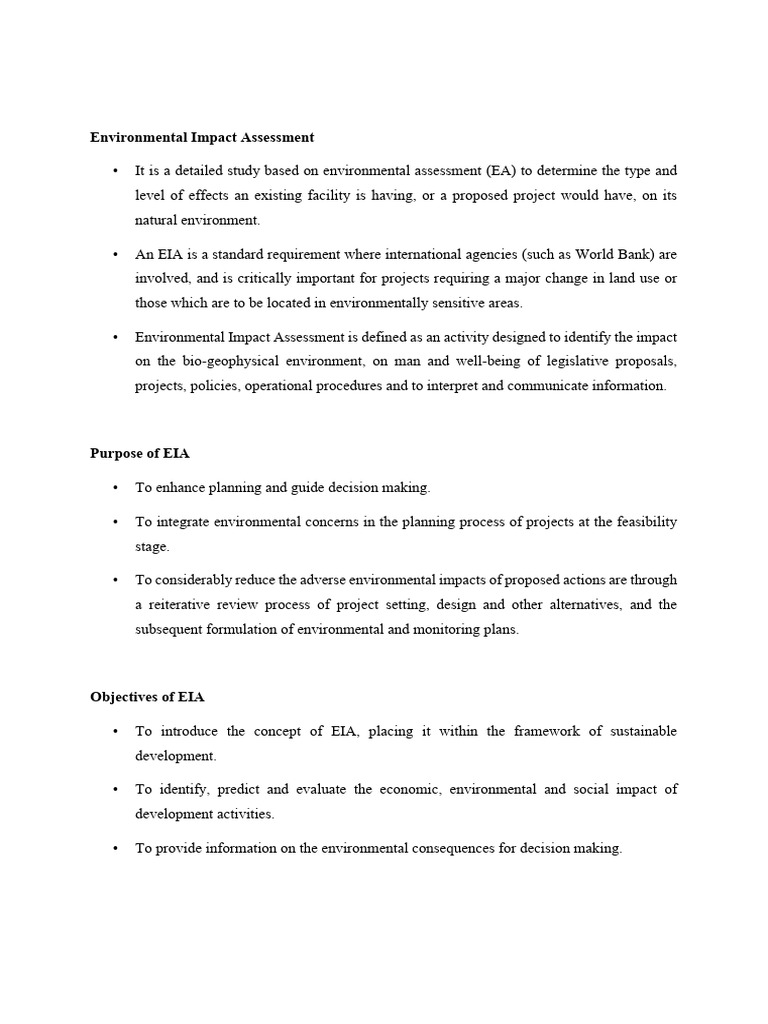 Environmental Impact Assessment | PDF | Environmental Impact Assessment ...