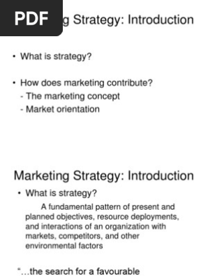 Marketing Strategy