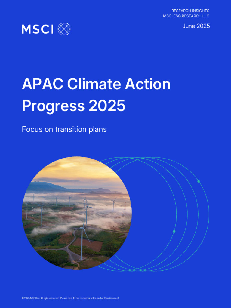 APAC Climate Action Insights 2025 | PDF | Climate Change Mitigation ...