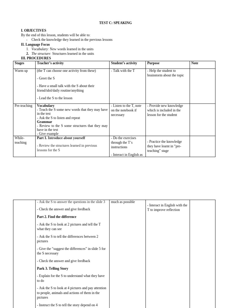 Speaking Test Preparation Guide | PDF | Vocabulary | Cognitive Science