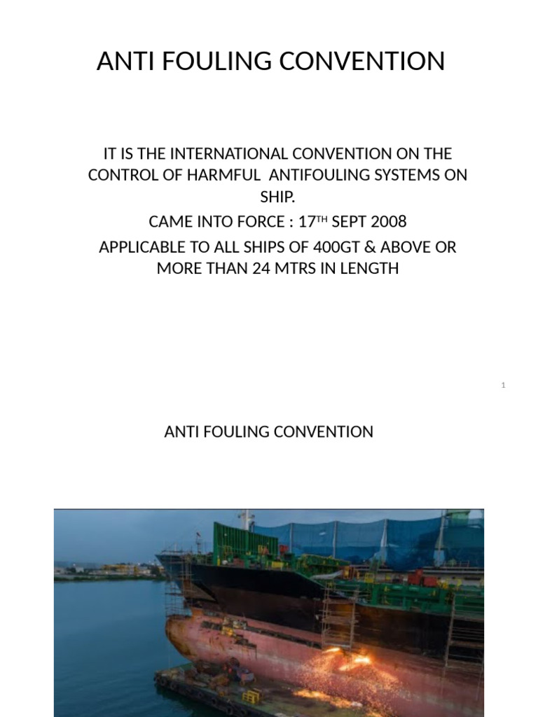 Anti-Fouling Convention Overview | PDF | Environmental Issues | Pollution