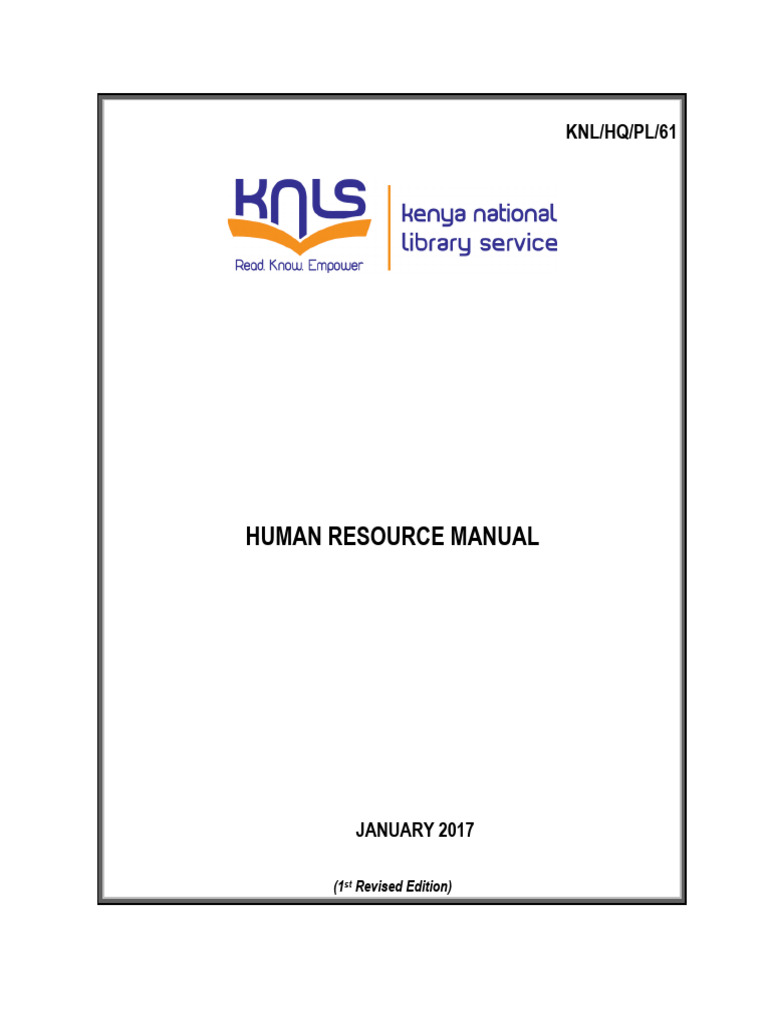 Human Resource Manual Overview | PDF | Transport | Policy