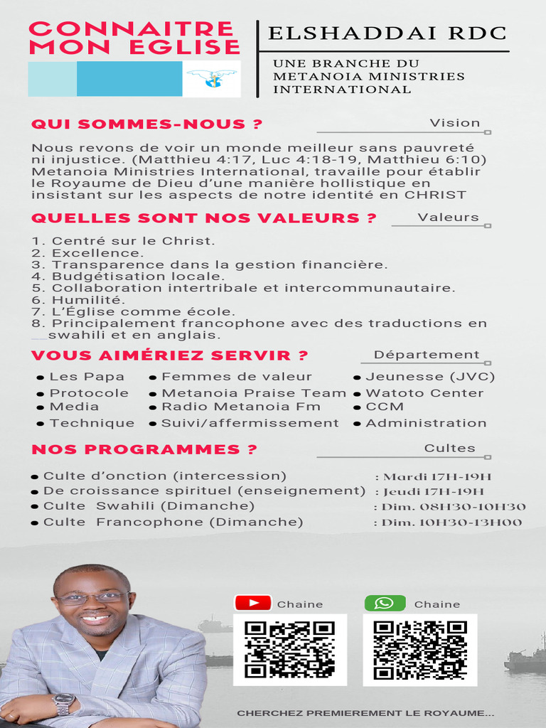 Valeurs et Cultes de Metanoia Ministries | PDF