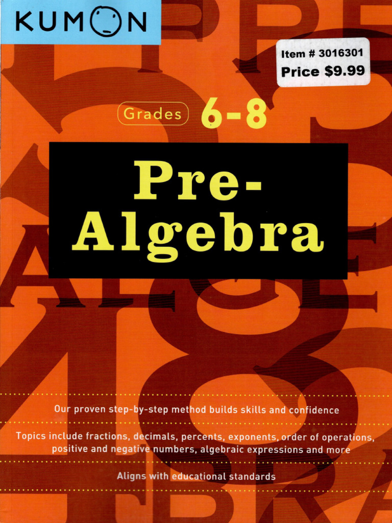 Pre-Algebra 6-8 | PDF