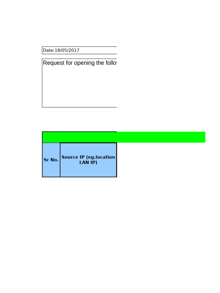 Firewall Ports Access Request Form | PDF | Port (Computer Networking ...