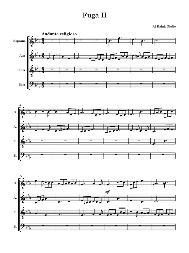 Fuga II: Vocal Arrangement Guide | PDF | Choral Music | Vocal Music