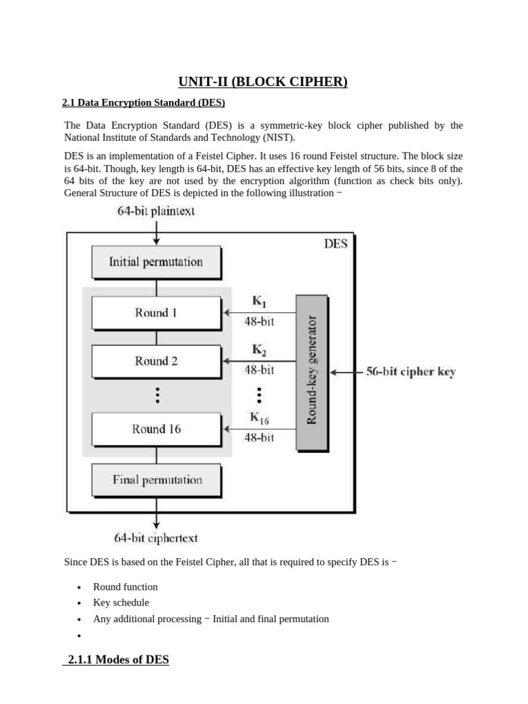 Understanding DES and AES Block Ciphers | PDF | Cryptanalysis | Cipher