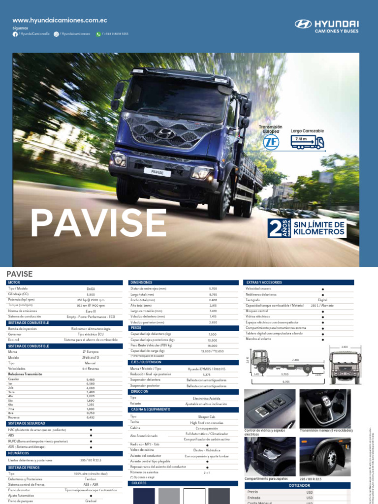 Especificaciones Hyundai DYMOS R160 HS | PDF | Estilos de carrocería ...