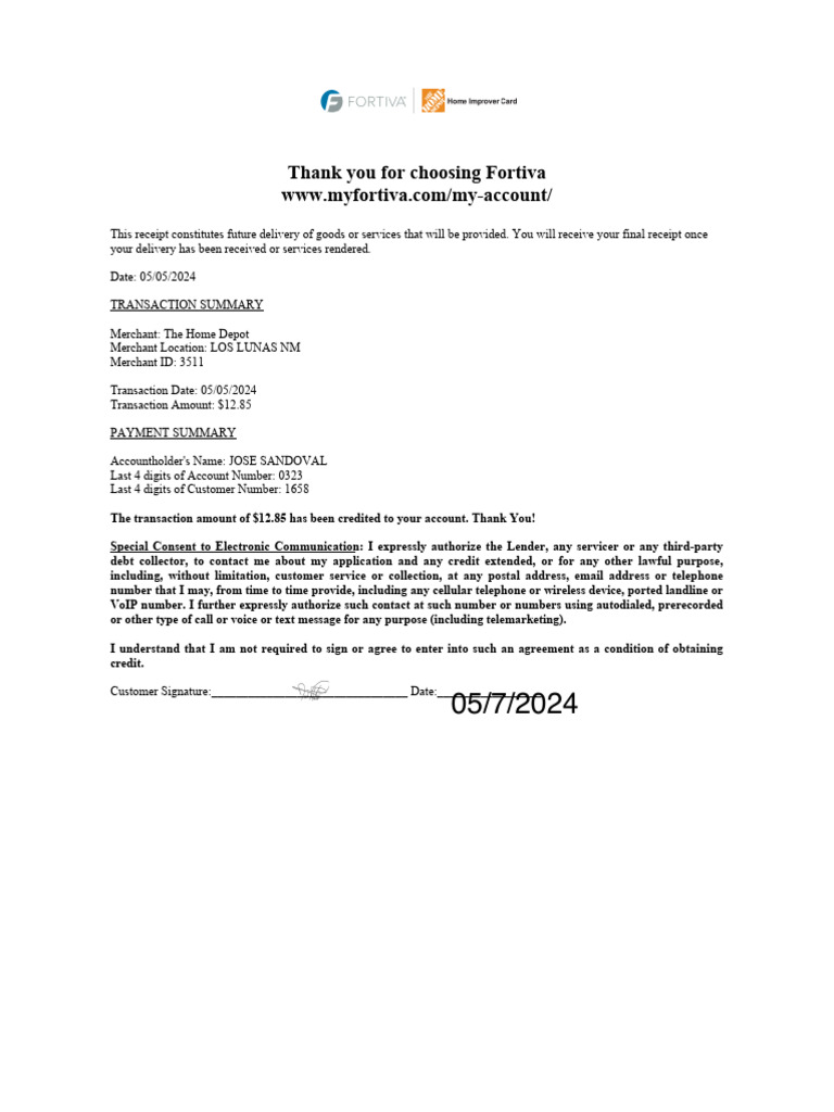Transaction Receipt | PDF