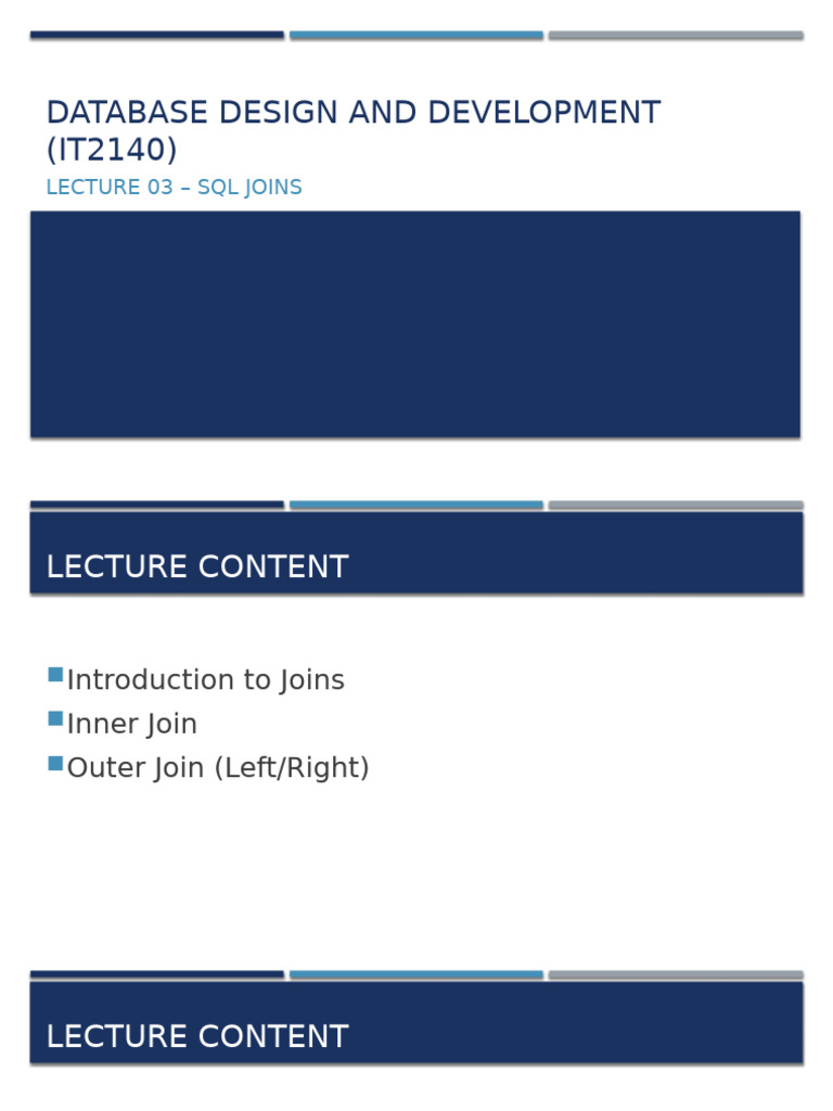 SQL Joins in Database Design (IT2140) | PDF | Relational Database ...