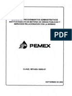 Manual de procedimientos de obras públicas en Pemex