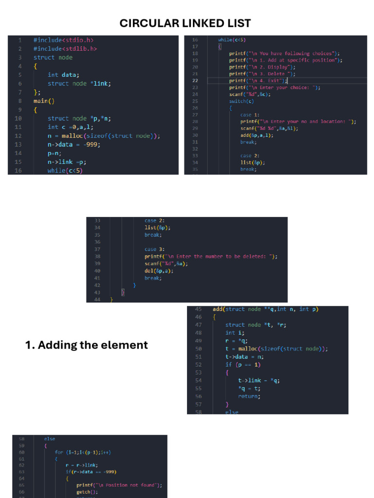 Circular Linked List | PDF