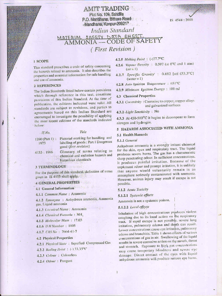 MSDS | PDF
