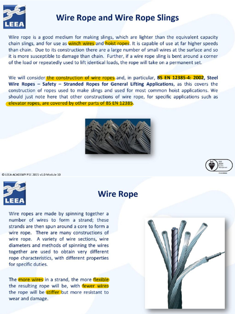 10 Wire Rope and Wire Rope Sling | PDF