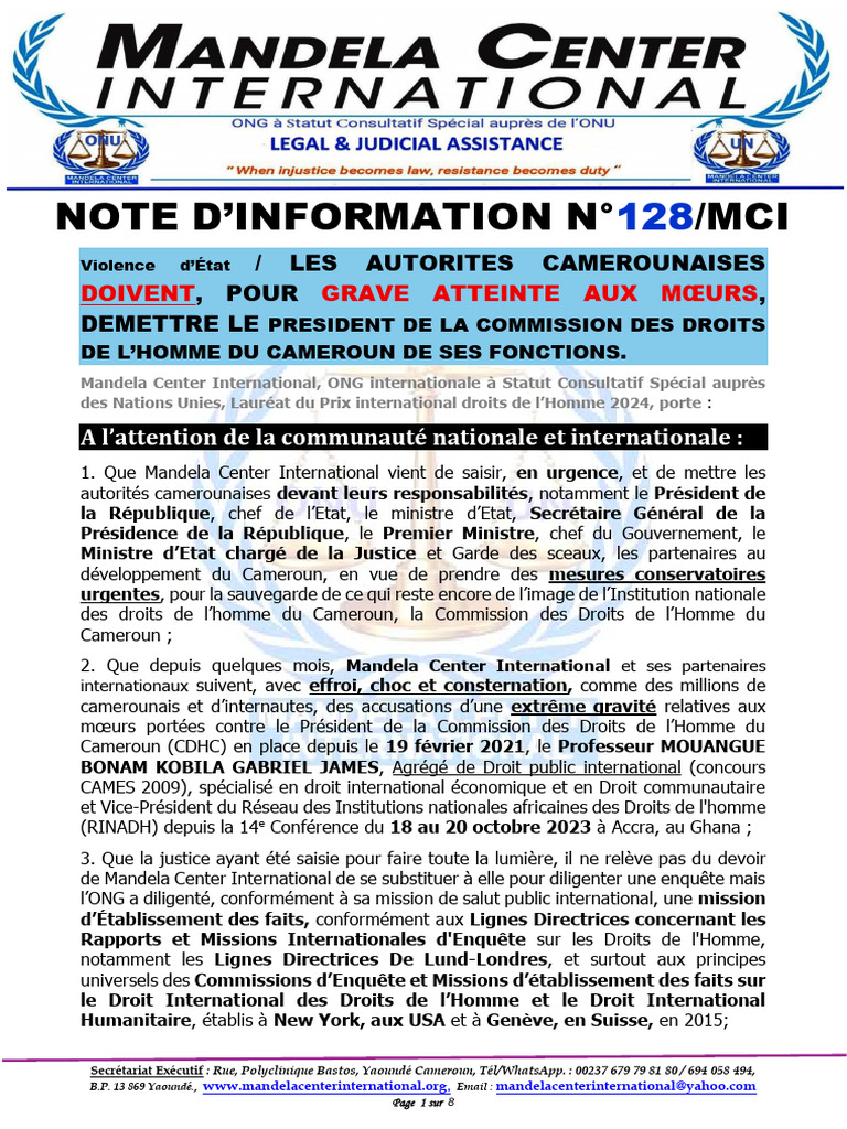 Demande de démission au Cameroun | PDF | Droits des femmes ...