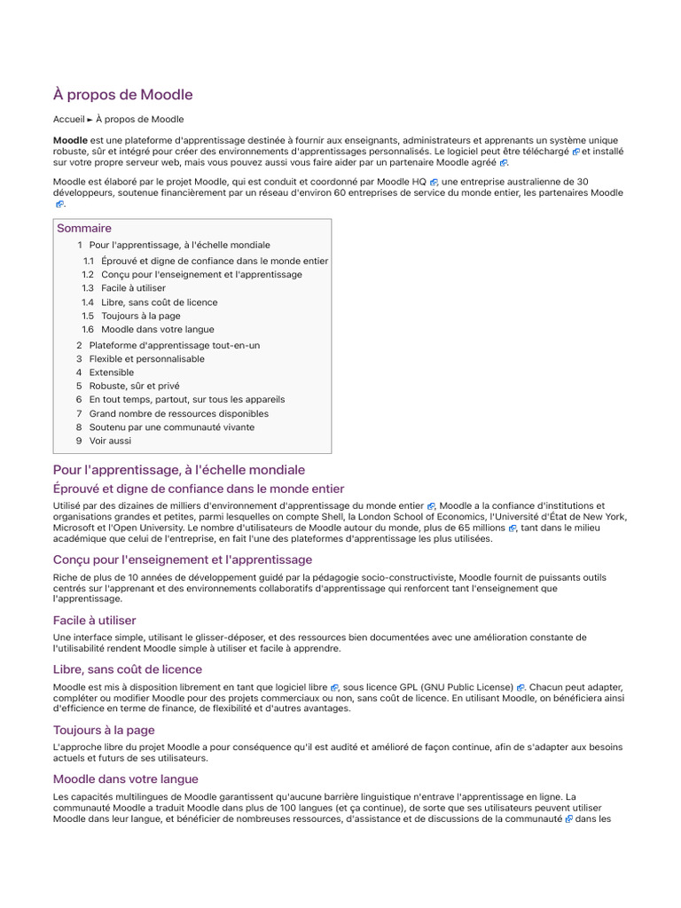 Définition de Moodle et ses avantages | PDF | Moodle | Logiciel gratuit