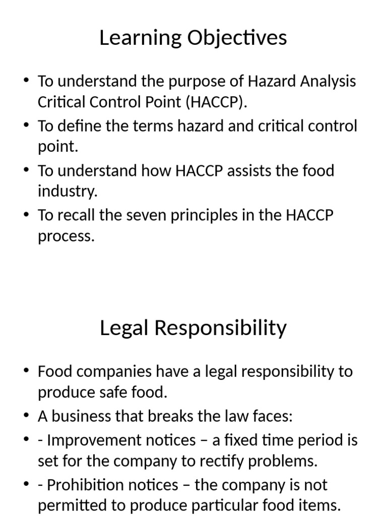 Understanding HACCP for Food Safety | PDF | Hazards | Risk