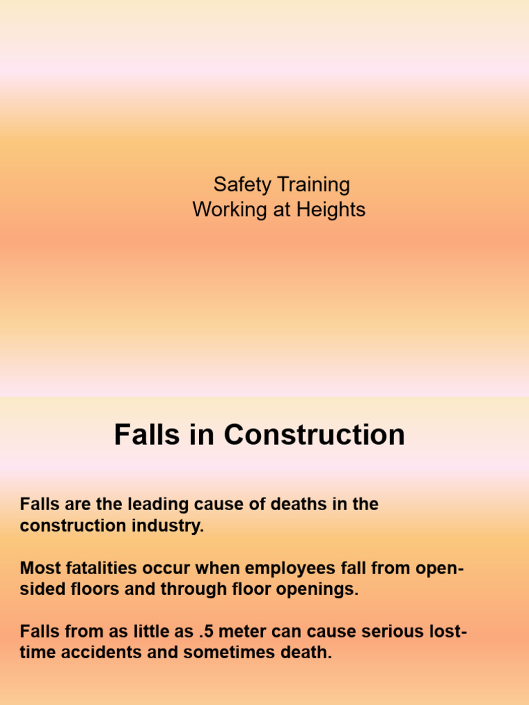Fall Protection Training for Construction | PDF | Ladder | Stairs