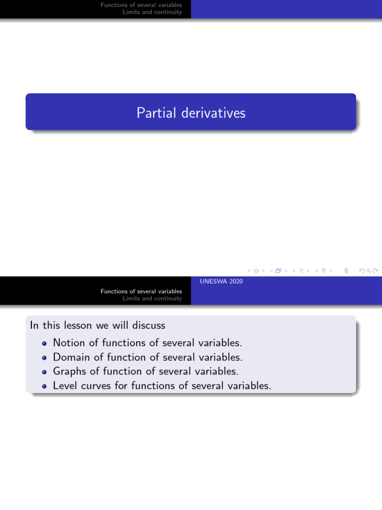 Functions of Several Variables Explained | PDF | Continuous Function ...