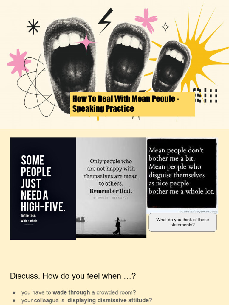 Navigating Interactions with Mean People PDF