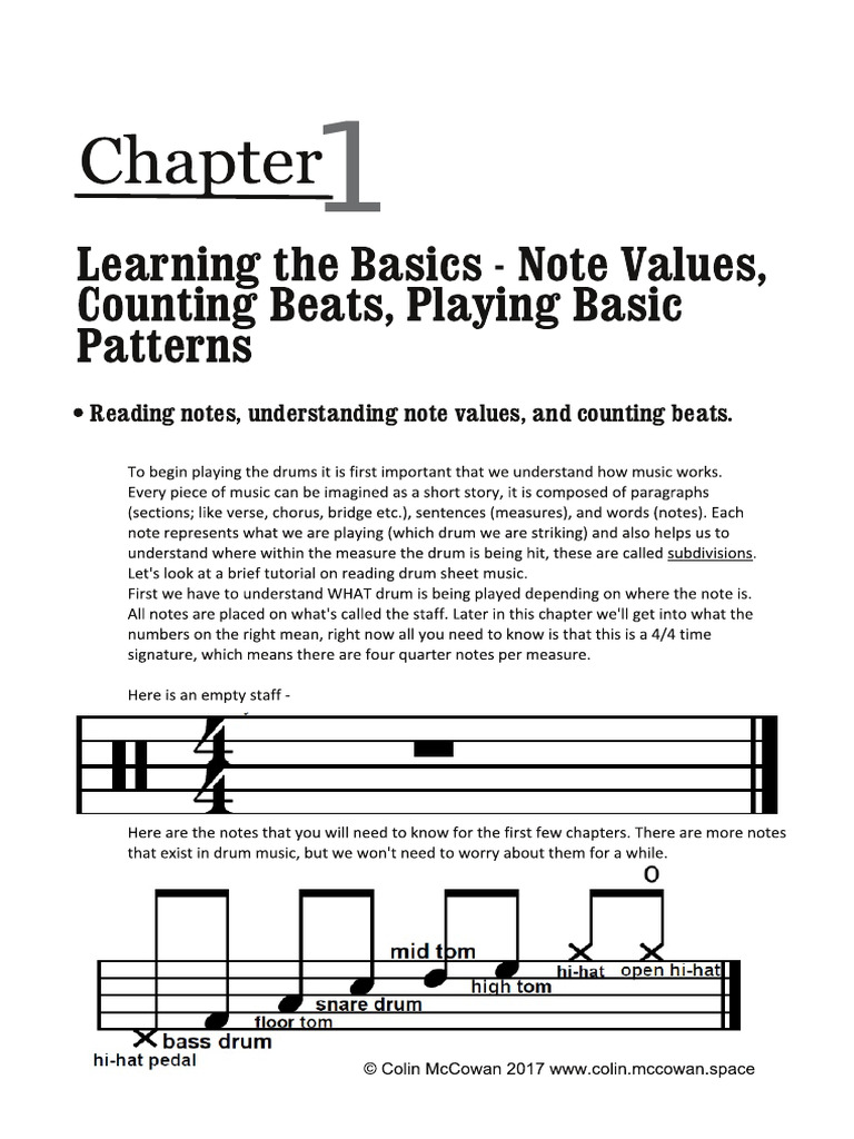Basics of Note Values and Counting | PDF