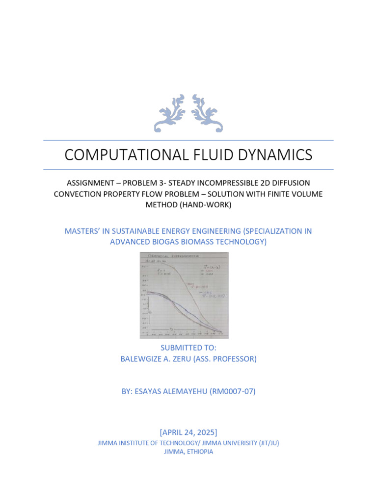 2D Diffusion Convection CFD Solution | PDF