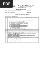 Grade 11 Unprepared Speech Topics | PDF