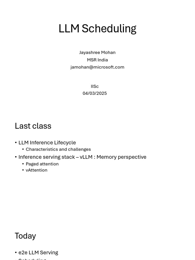 Efficient LLM Scheduling Techniques | PDF | Scheduling (Computing ...