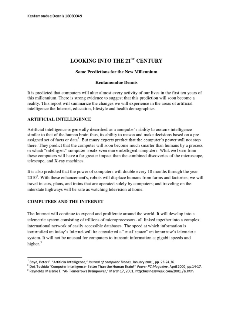 AI Predictions for the 21st Century | PDF | Artificial Intelligence ...