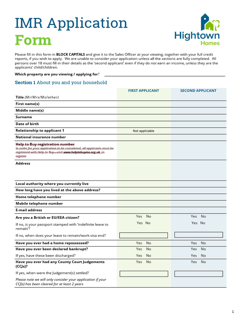 New Application Form Electronic Version | PDF | Credit Card | Leasehold ...