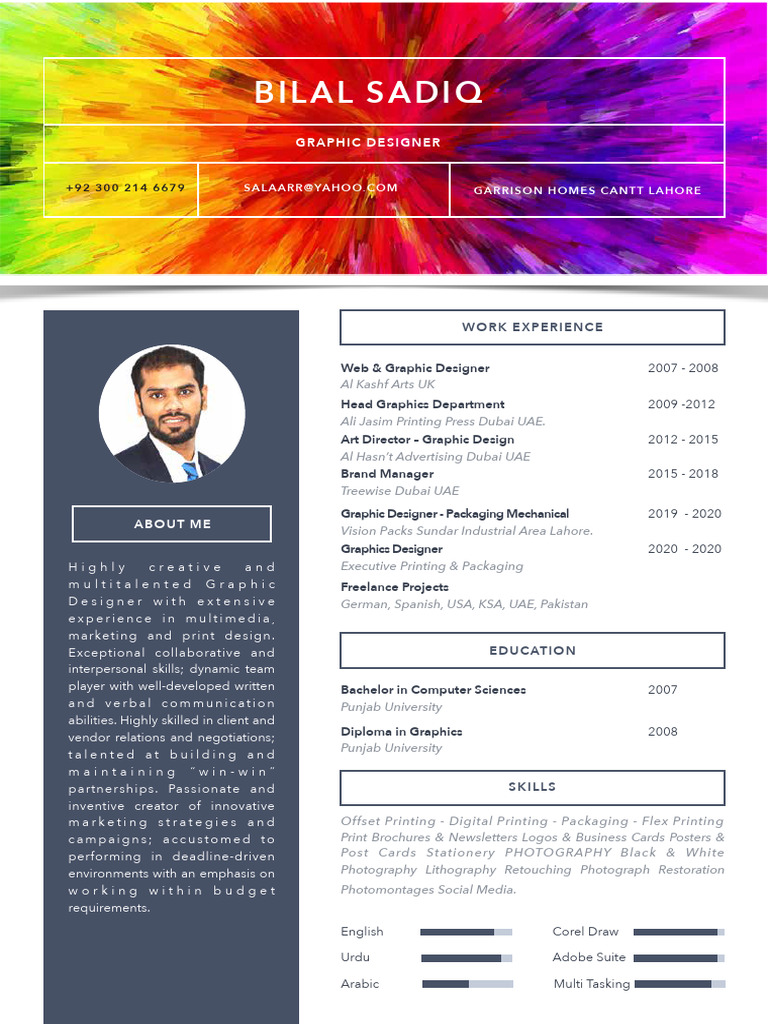 Bilal Sadiq: Graphic Designer Portfolio | PDF | Graphic Design | Graphics
